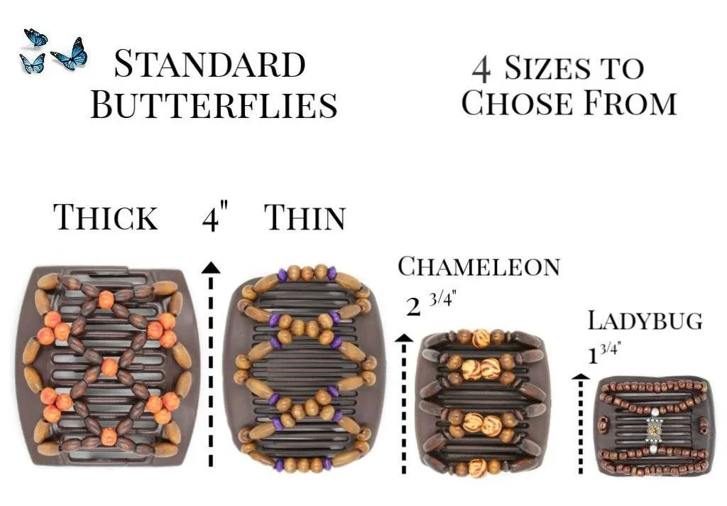 African Butterfly Hair Comb - Dupla Black 137