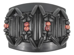 African Butterfly Thick Hair Comb - Beada Black 194
