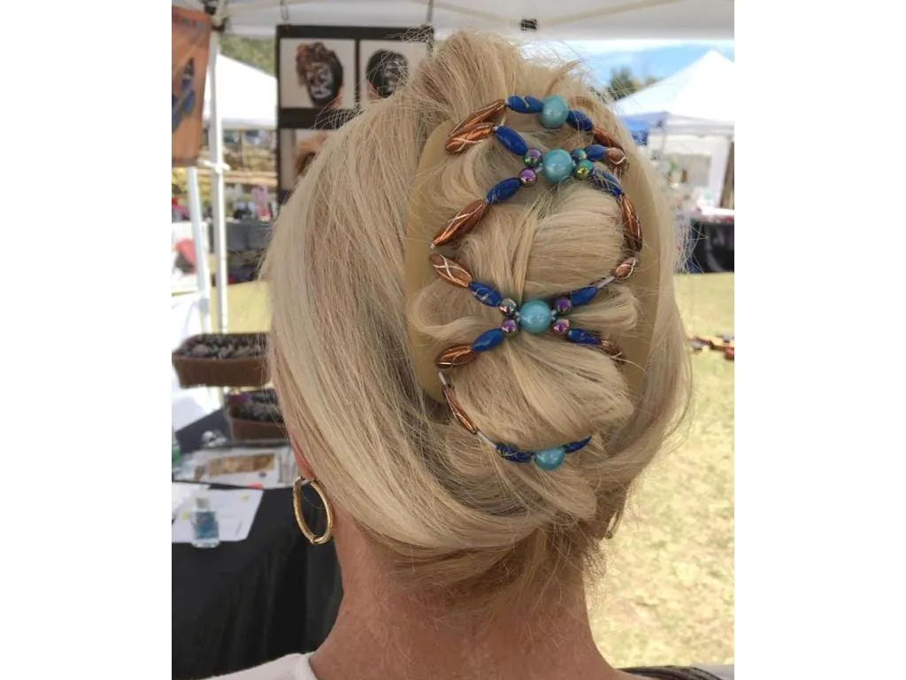 African Butterfly Thick Hair Comb - Dalena Brown 121