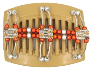 African Butterfly Thick Hair Comb - Flowers Blonde 43