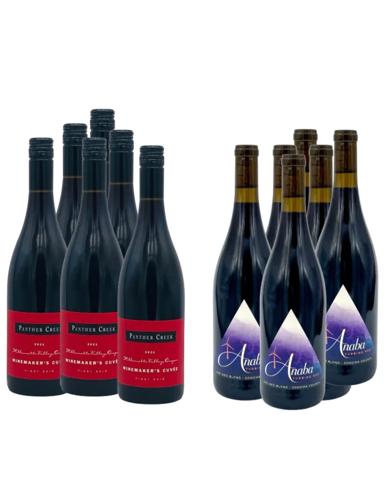 Anaba 2021 Turbine and Panther Creek 2021 - 12 Bottle Mixed Wine Case