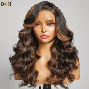BAISI Blonde Highlight Luxury Wavy Wig