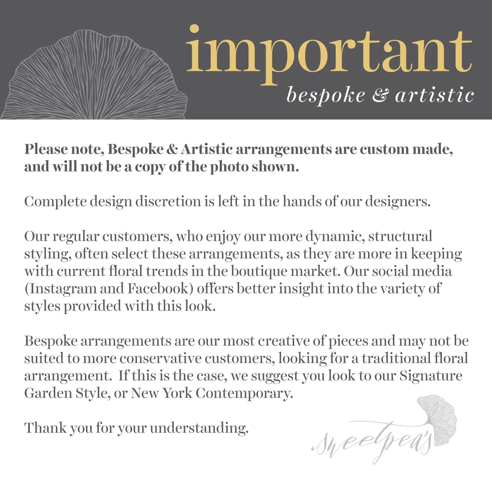 Bespoke & Artistic, White - Floral Arrangement (Premium)