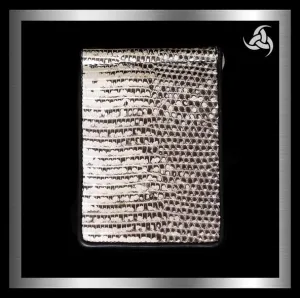 Biker Lizard Skin Soft Leather Minimalist Wallet Money Clip
