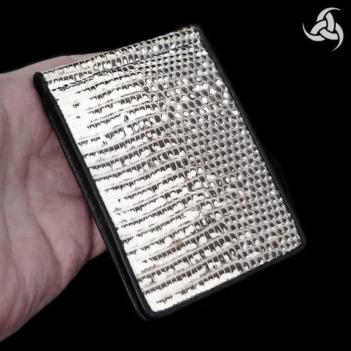 Biker Lizard Skin Soft Leather Minimalist Wallet Money Clip