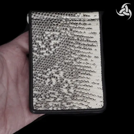 Biker Lizard Skin Soft Leather Minimalist Wallet Money Clip