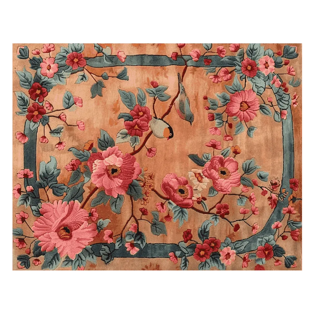 Birdsong in Bloom Hand Knotted Rug