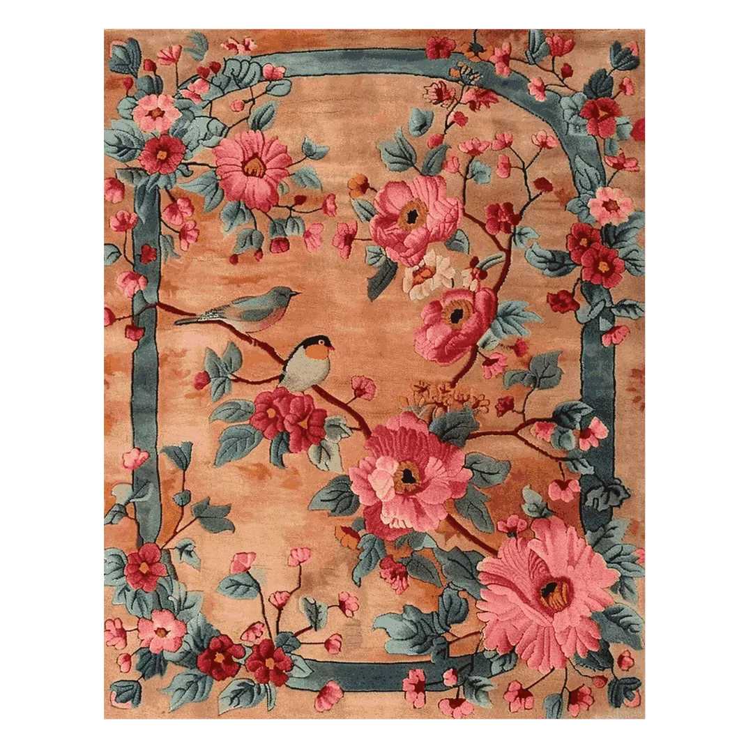 Birdsong in Bloom Hand Knotted Rug