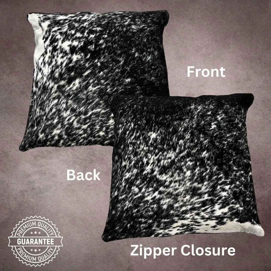 Black and White Cowhide Pillow Cover---PL044