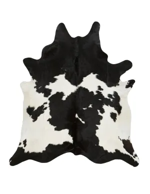 Black and White Cowhide Rug - Large