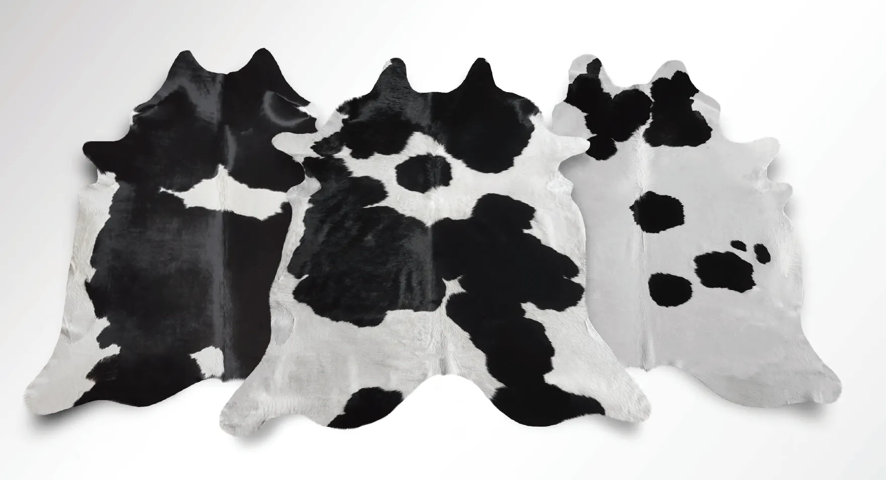 Black and White Cowhide Rug - Large