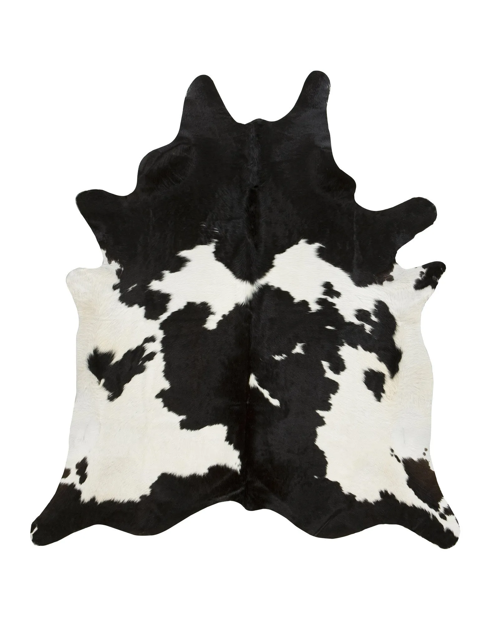 Black and White Cowhide Rug - Large