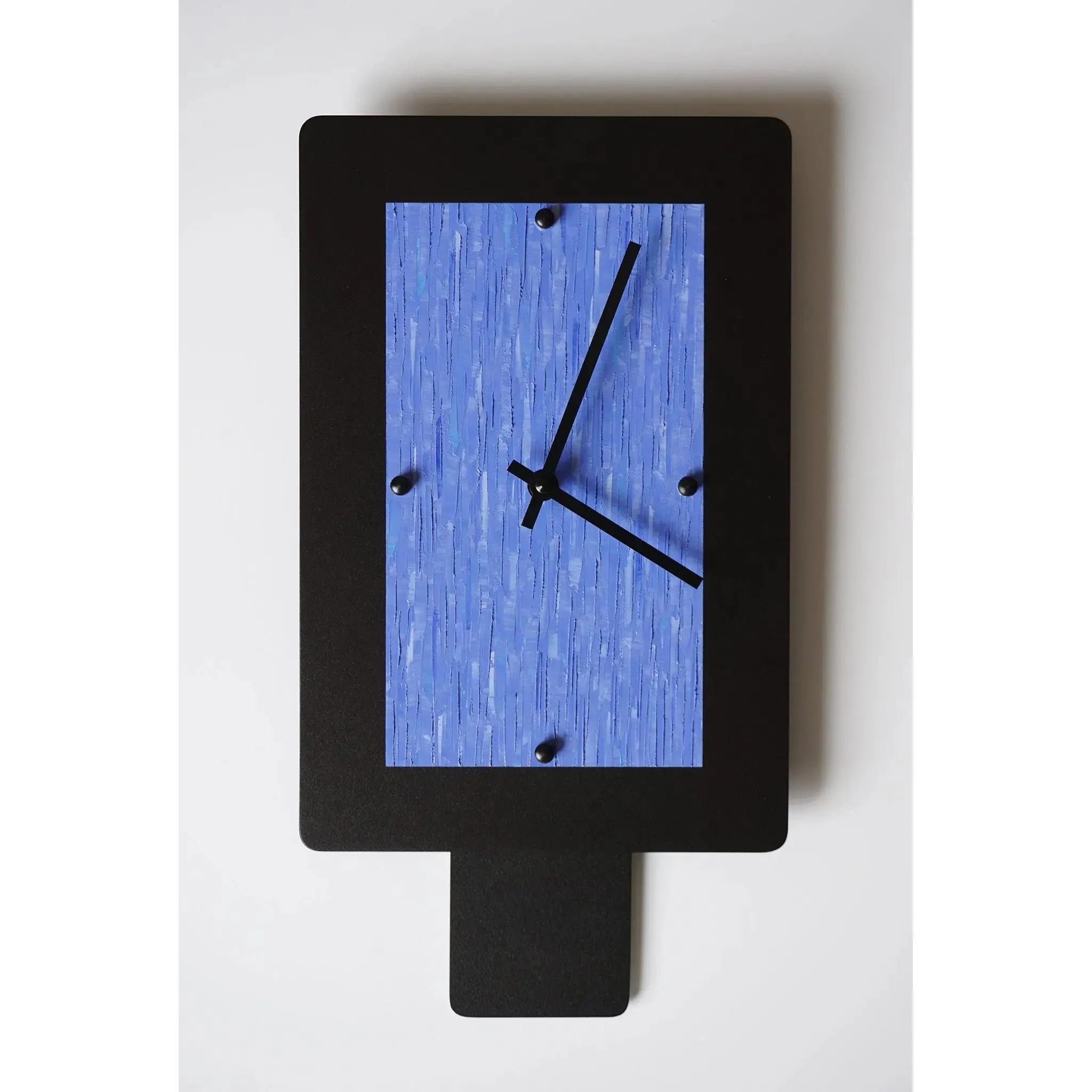 Black Powder Coated Aluminum Wall Clock B812P by Linda Lamore
