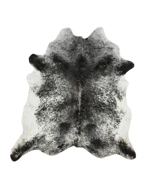 Black Salt and Pepper Cowhide Rug - Large