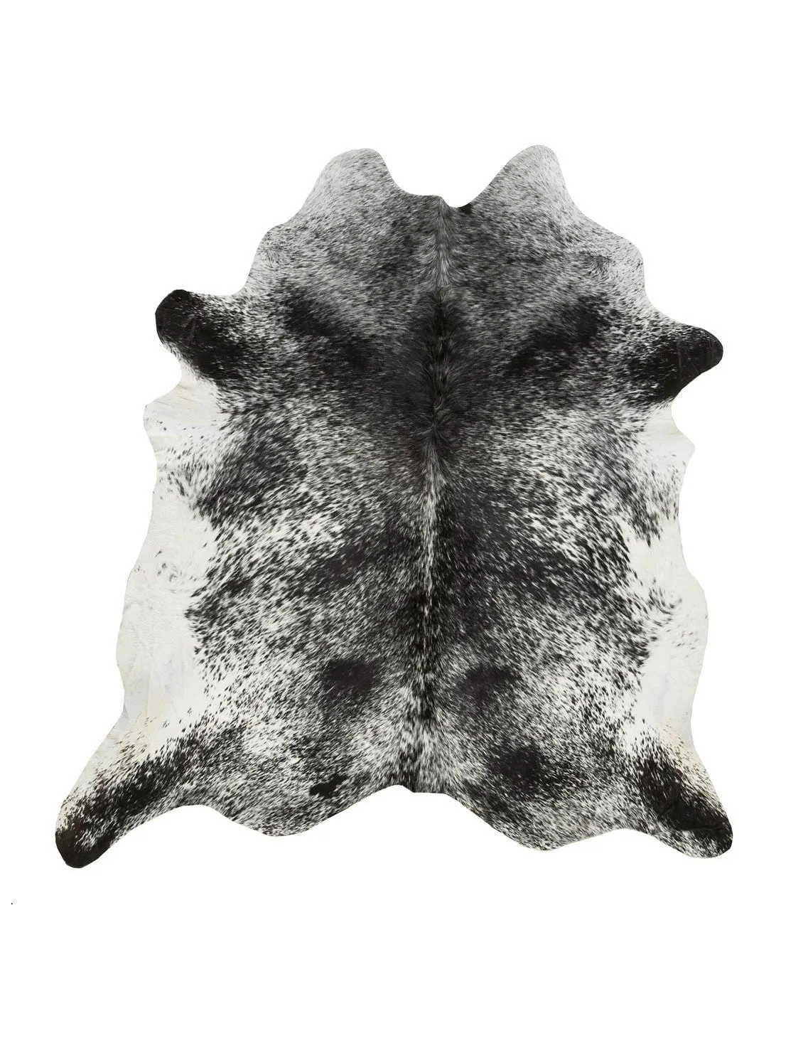 Black Salt and Pepper Cowhide Rug - Large