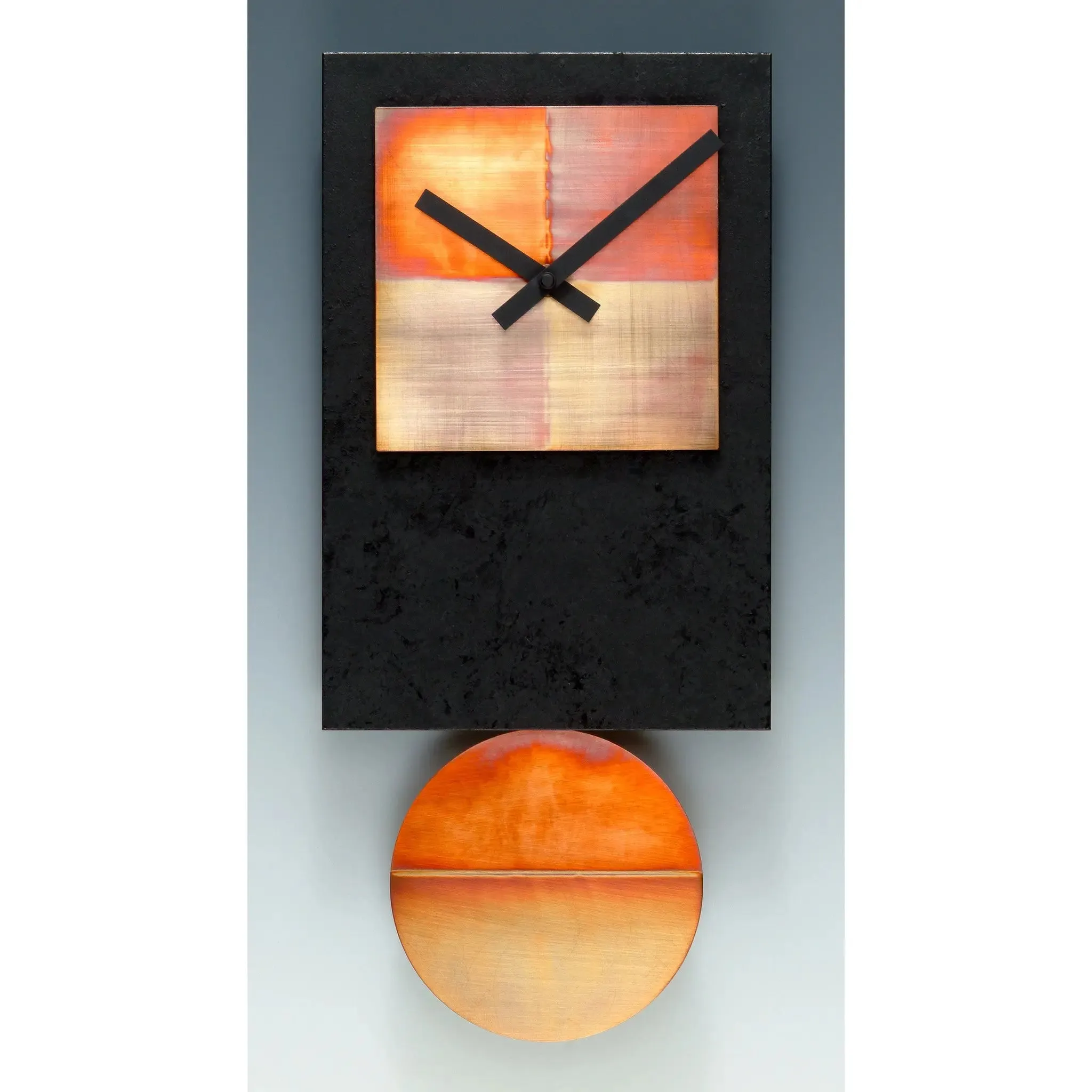 Black Tie Copper Pendulum Wall Clock by Leonie Lacouette