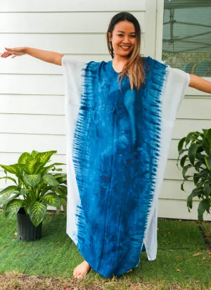 Blue Nebula Tie Dye Kaftan