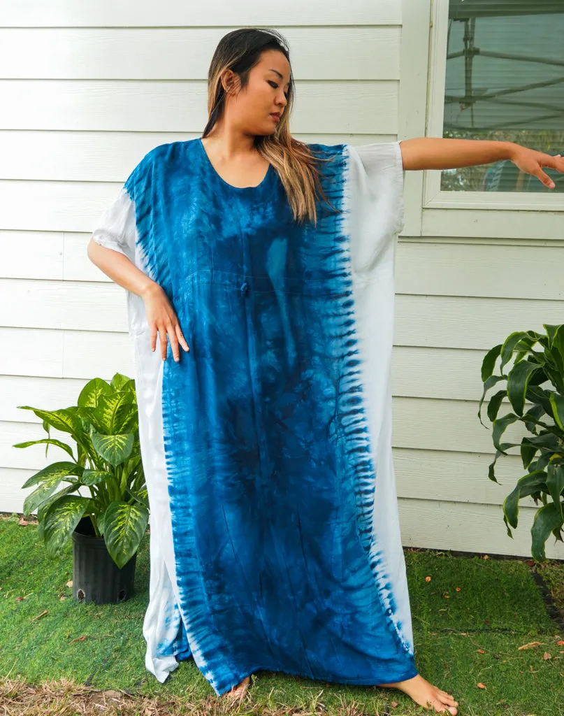 Blue Nebula Tie Dye Kaftan