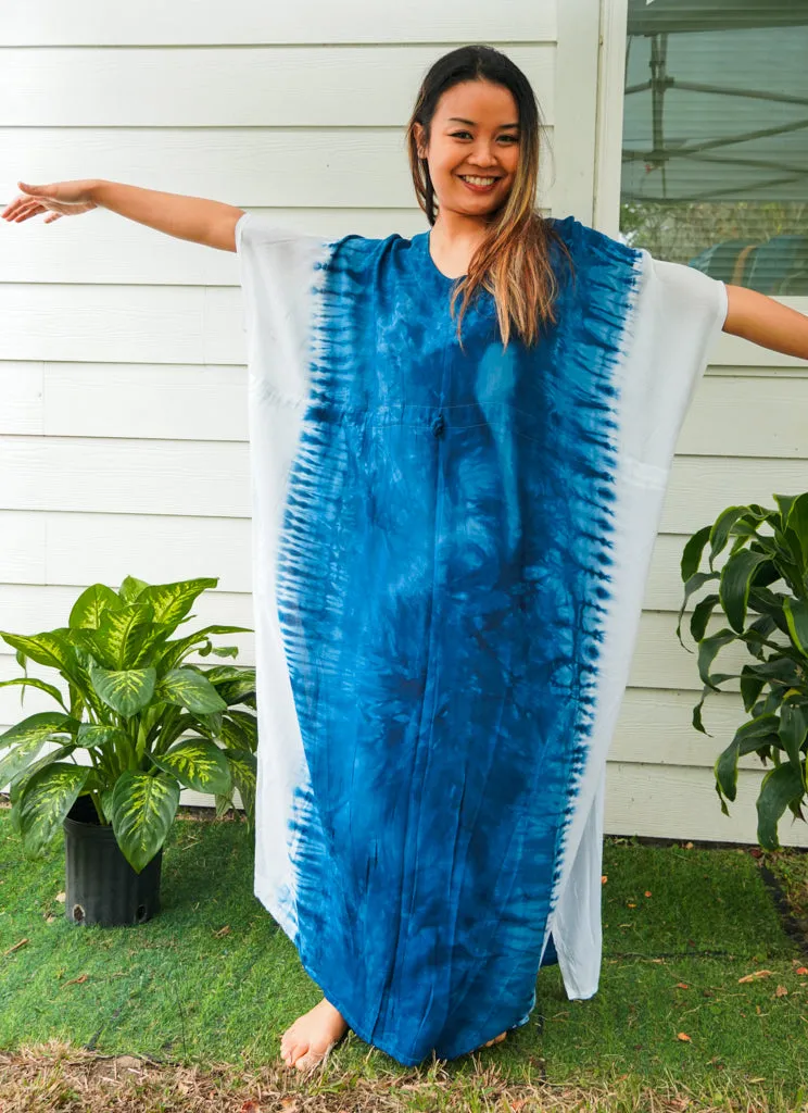 Blue Nebula Tie Dye Kaftan