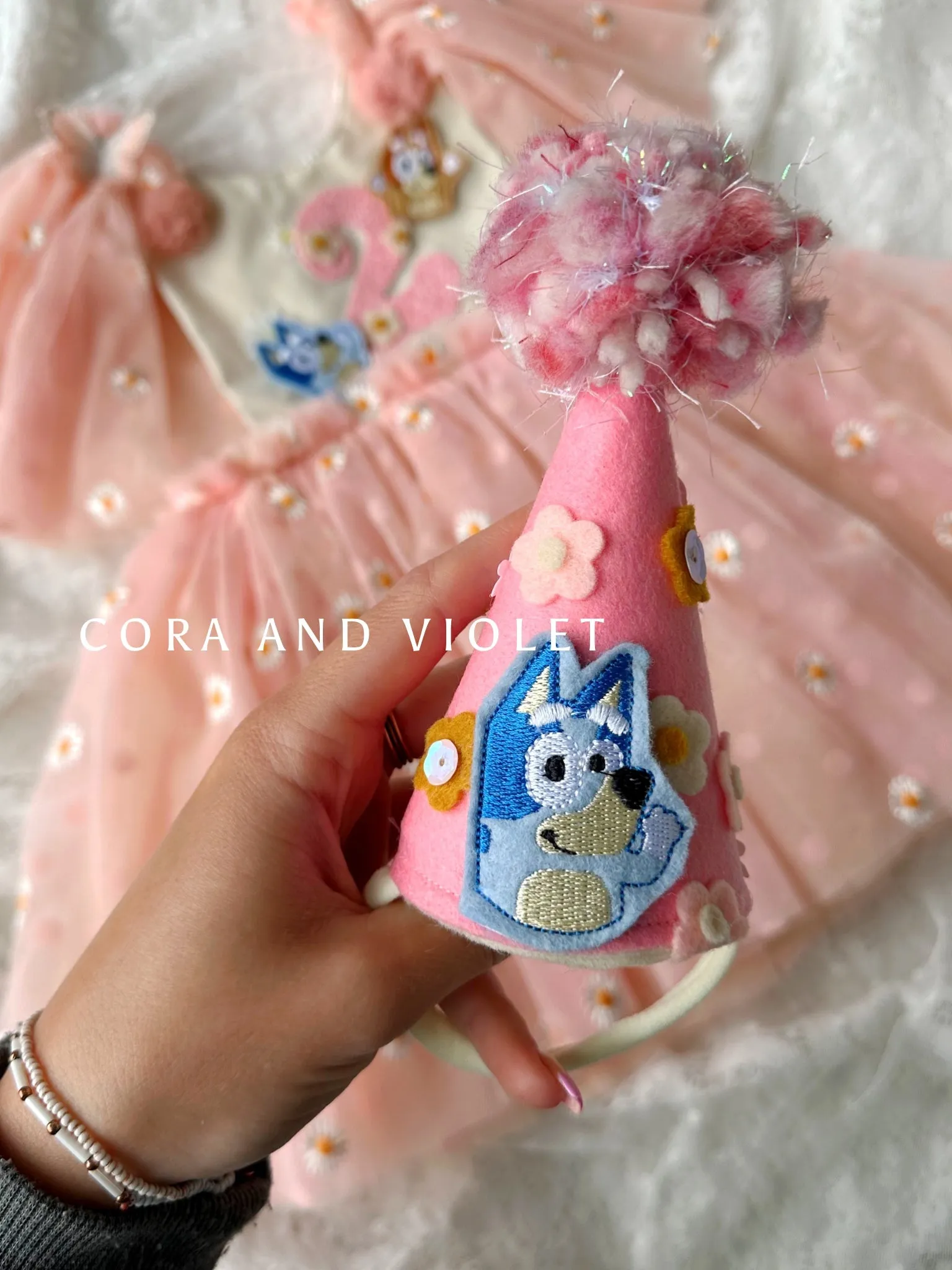 Bluey Birthday party hat- EXPRESS