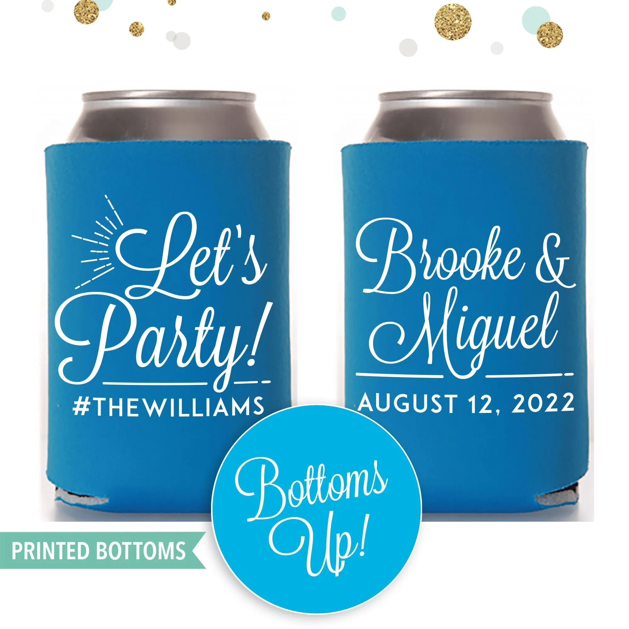 Bottom-Printed Wedding Can Cooler #150