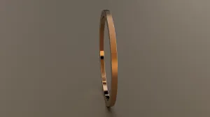 Brushed Rose Gold 1mm Flat Wedding Band