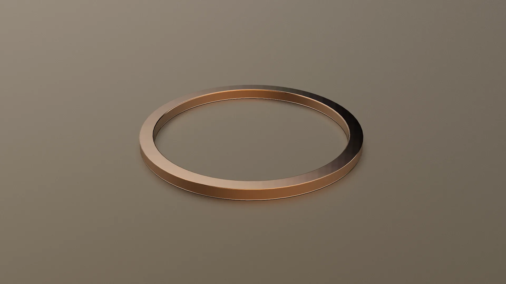 Brushed Rose Gold 1mm Flat Wedding Band