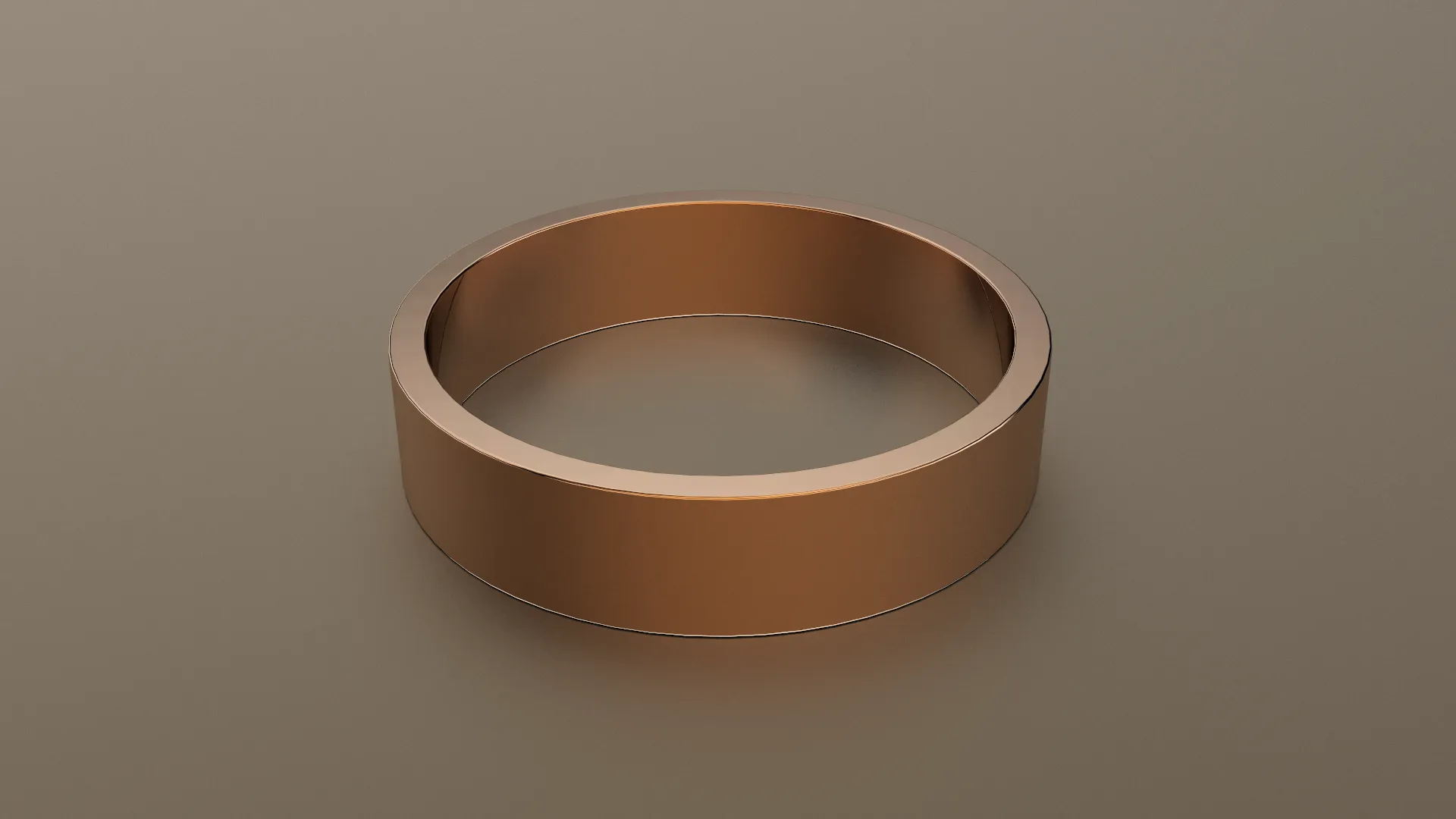 Brushed Rose Gold 5mm Flat Wedding Band