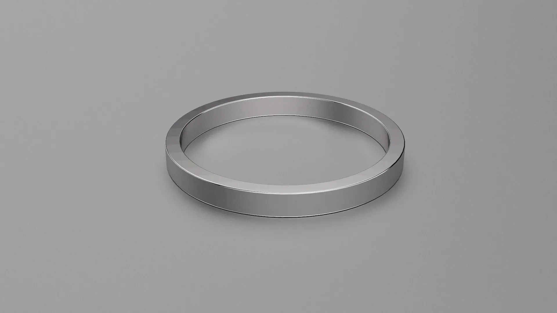 Brushed Sterling Silver 2mm Flat Wedding Band