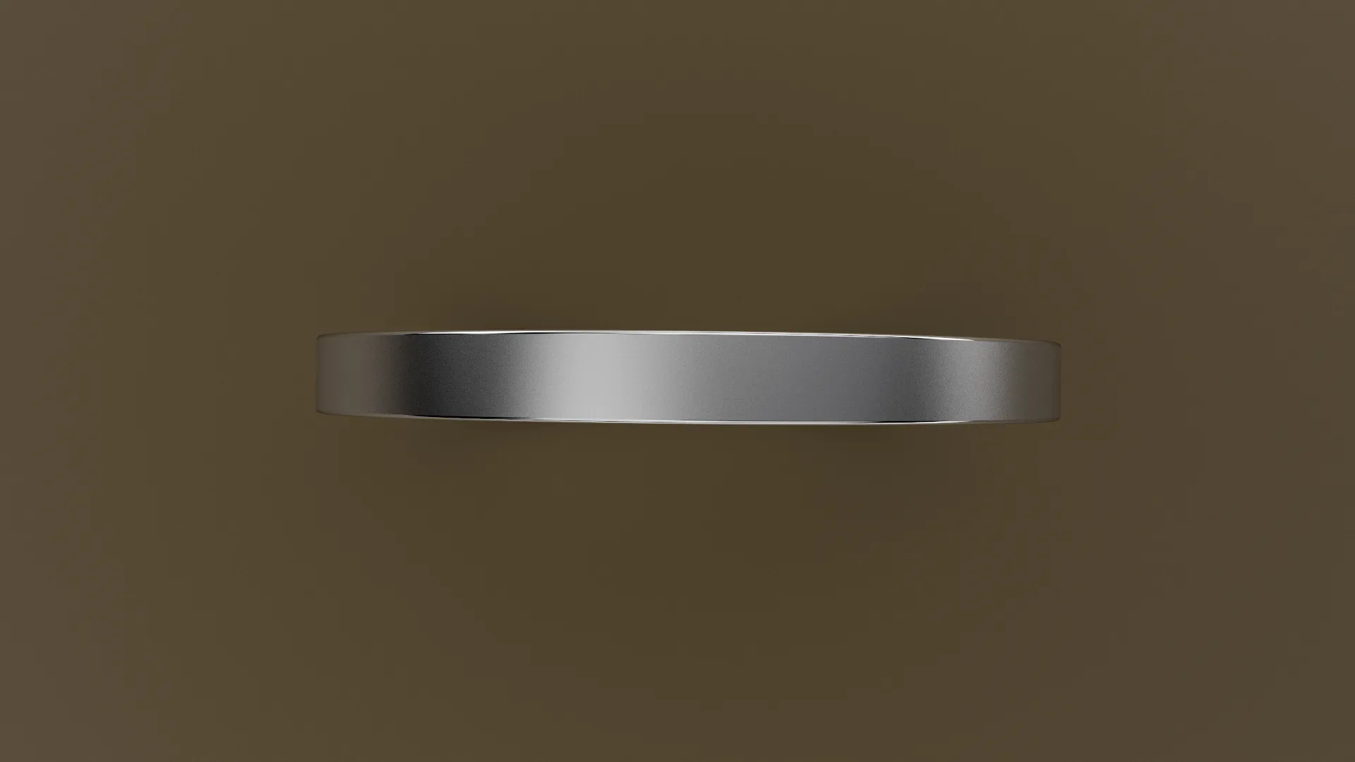 Brushed White Gold 2mm Flat Wedding Band