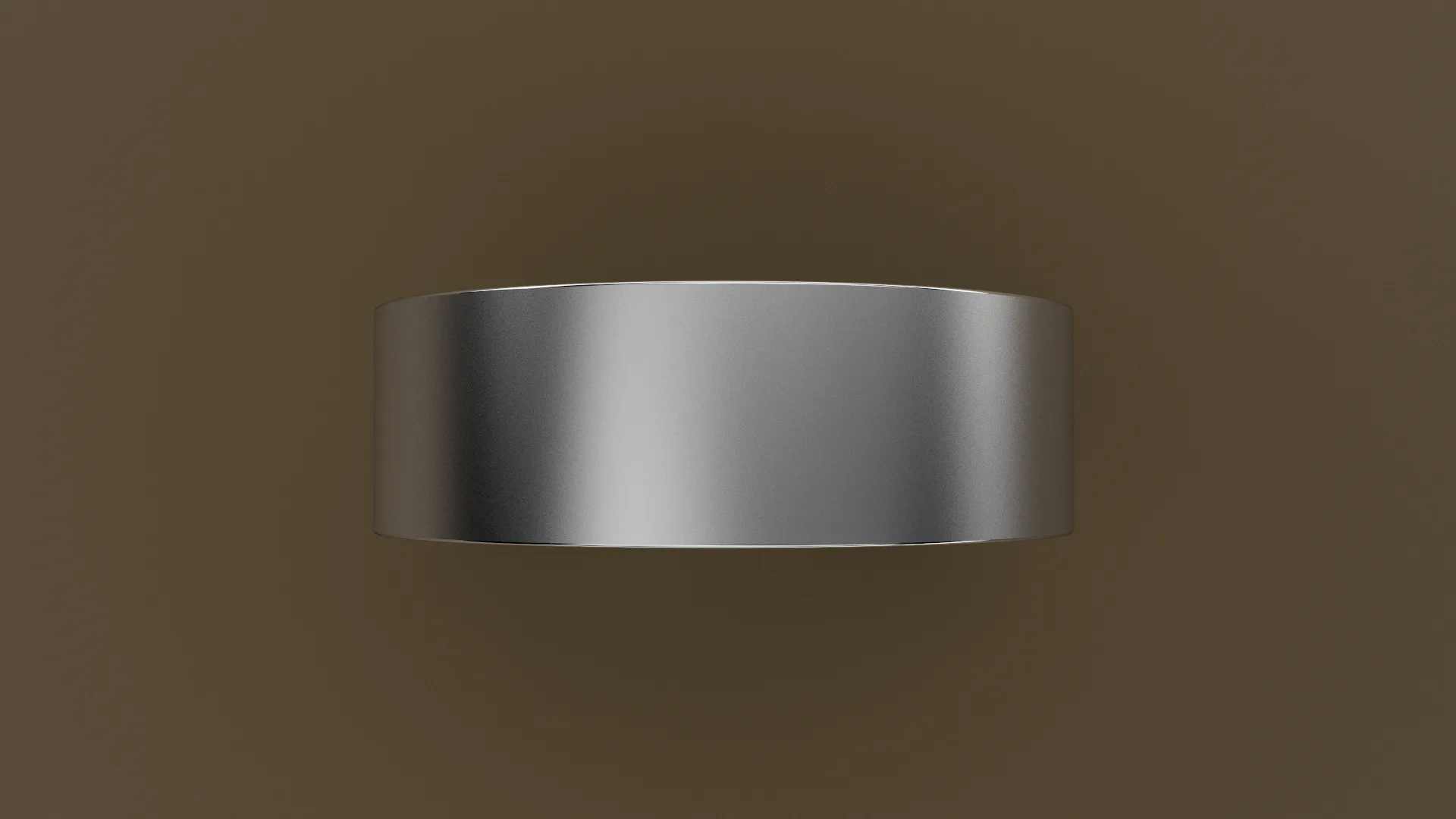 Brushed White Gold 7mm Flat Wedding Band