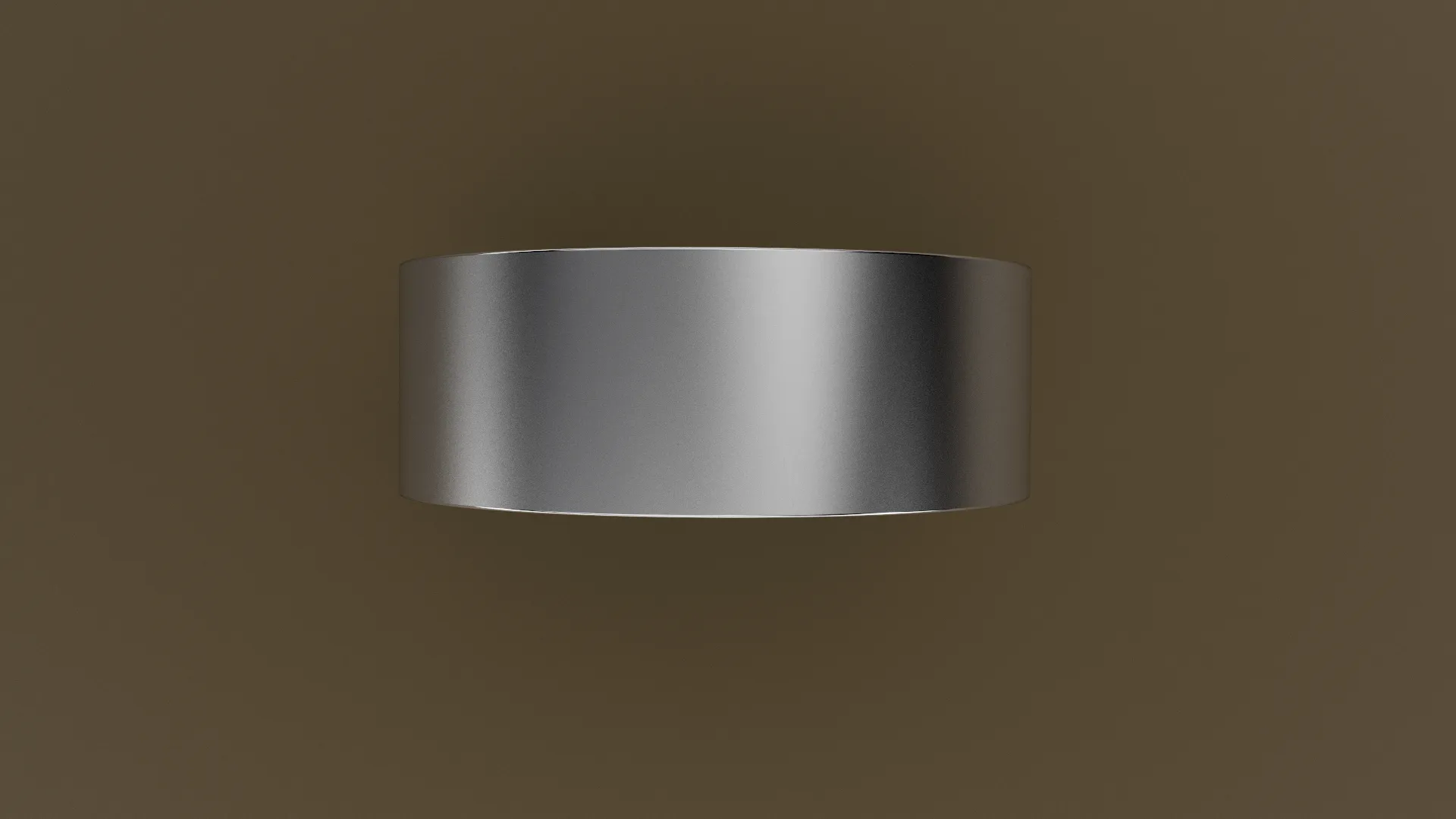 Brushed White Gold 8mm Flat Wedding Band