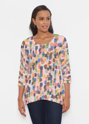 Brushstroke Multi (14293) ~ Katherine Hi-Lo Thermal Tunic