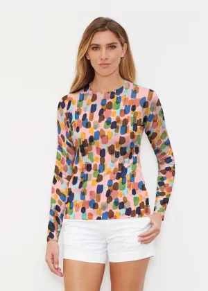 Brushstroke Multi (14293) ~ Long Sleeve Rash Guard