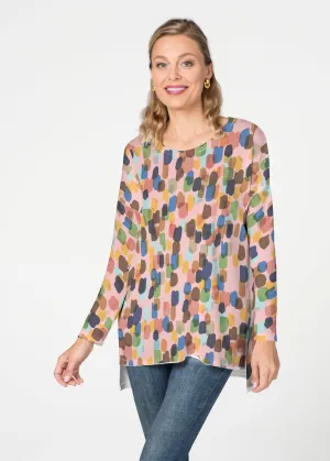 Brushstroke Multi (14293) ~ Slouchy Butterknit Top