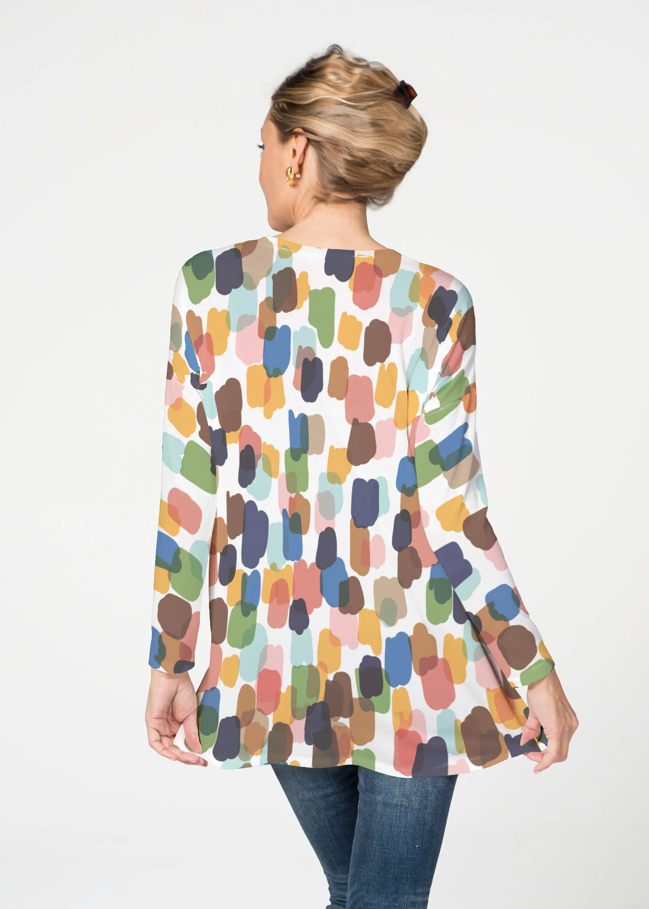 Brushstroke Multi (14293) ~ Slouchy Butterknit Top