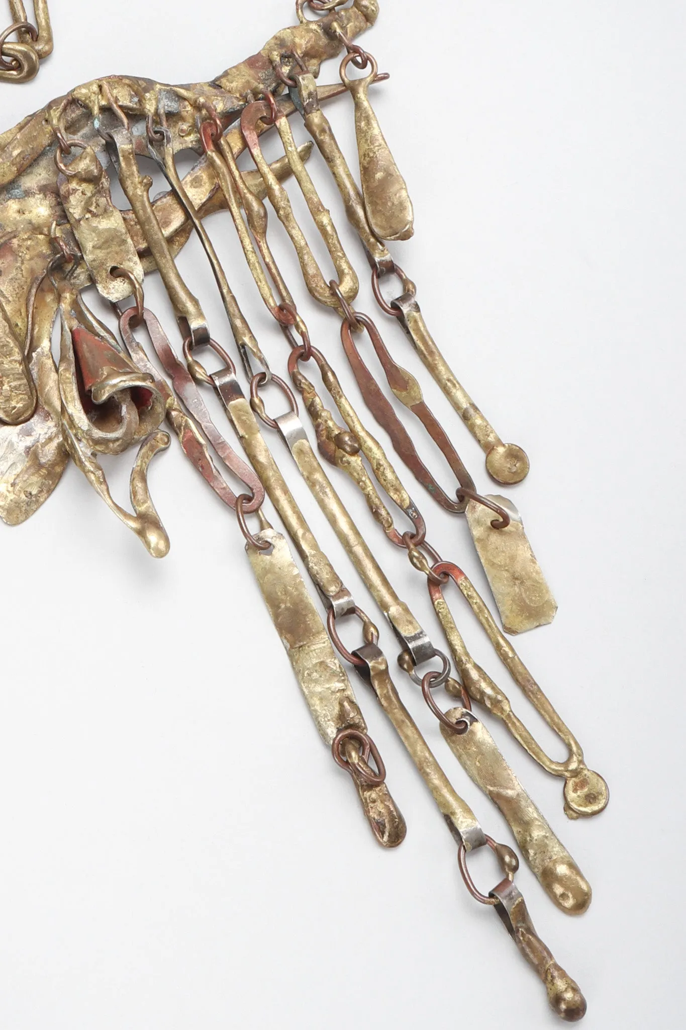 Brutalist Waterfall Face Necklace
