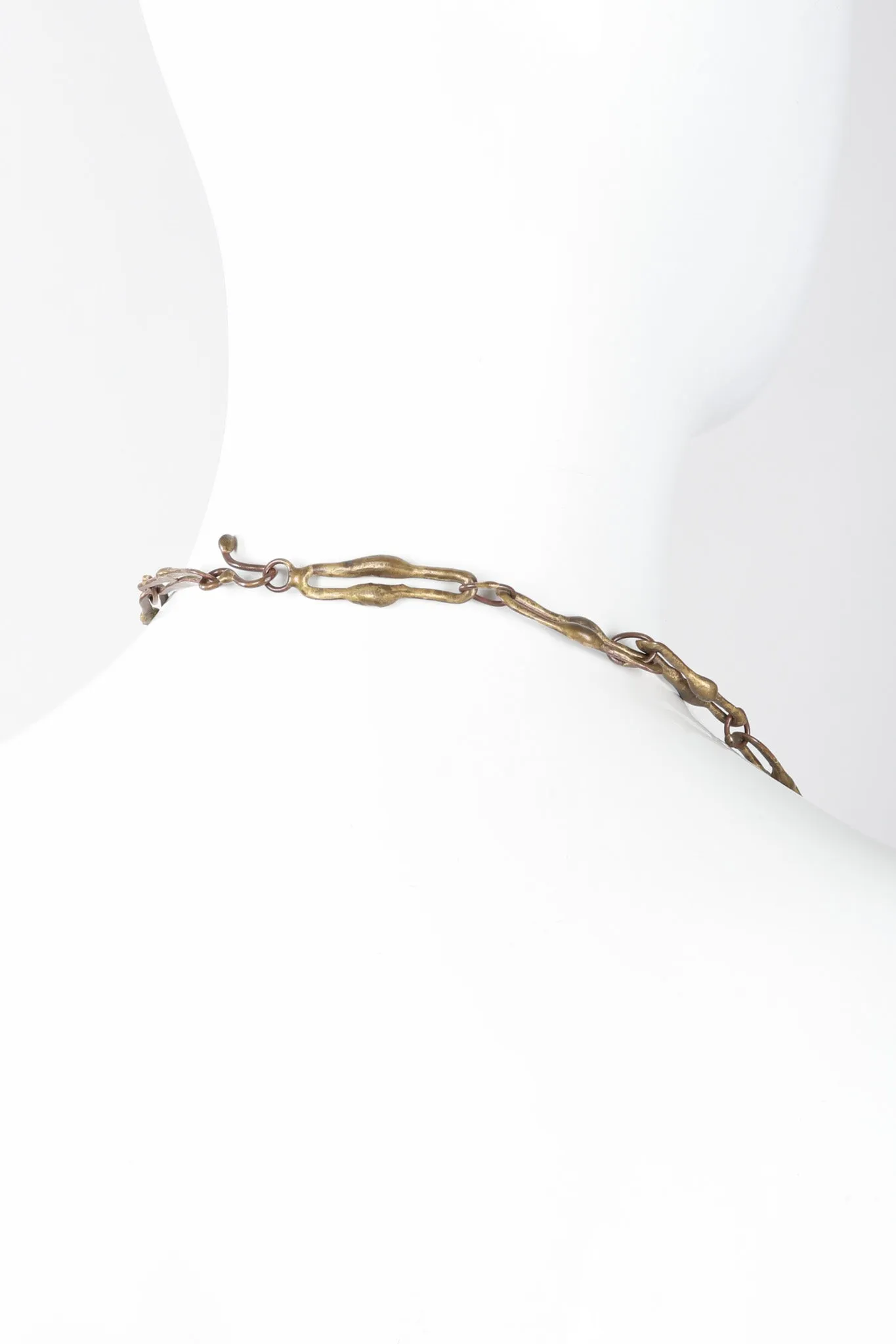 Brutalist Waterfall Face Necklace