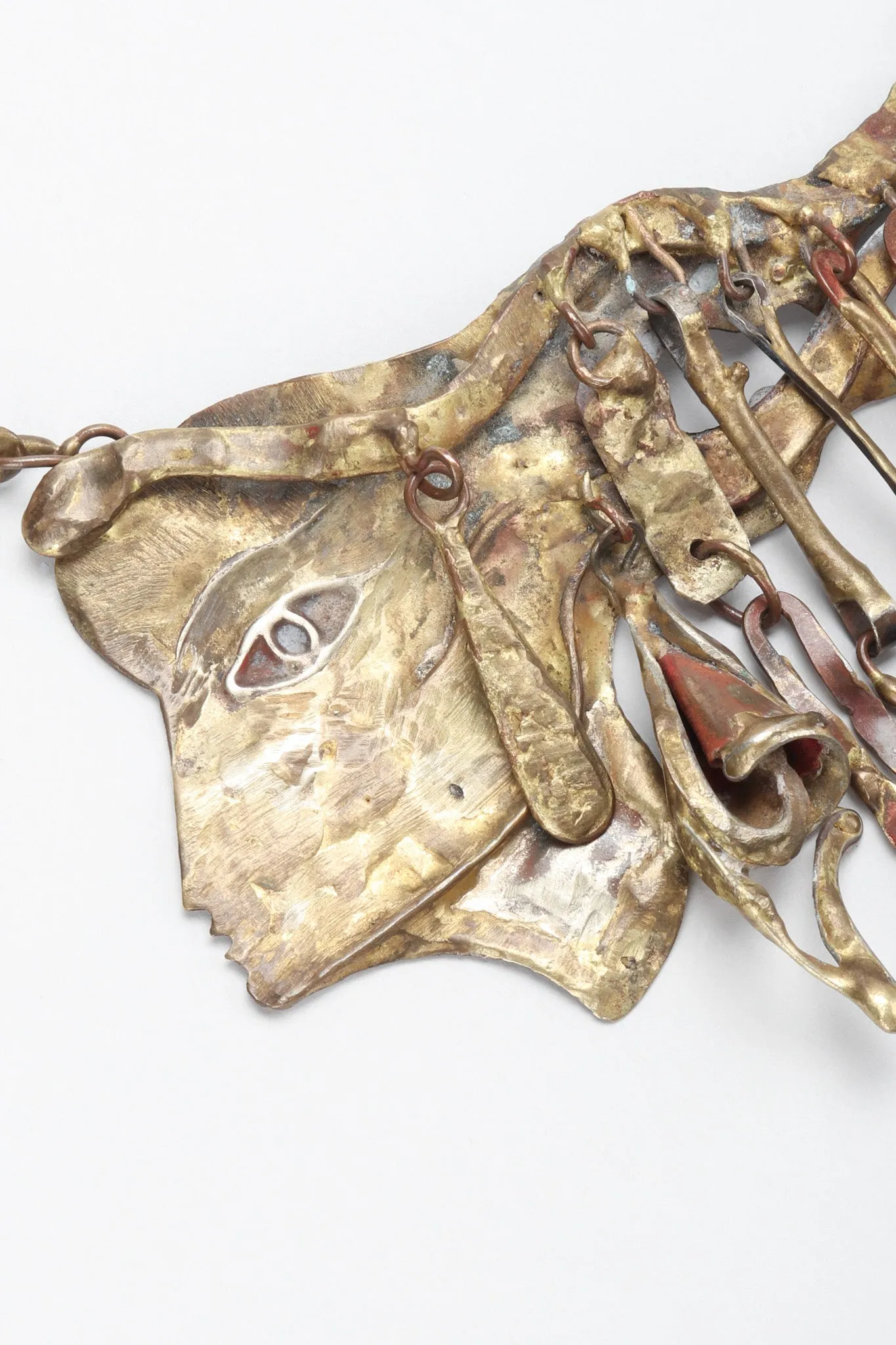 Brutalist Waterfall Face Necklace