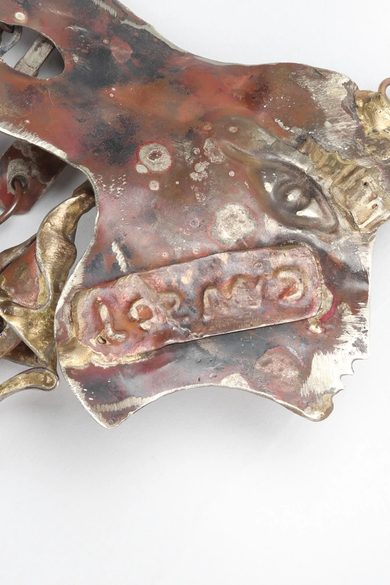Brutalist Waterfall Face Necklace