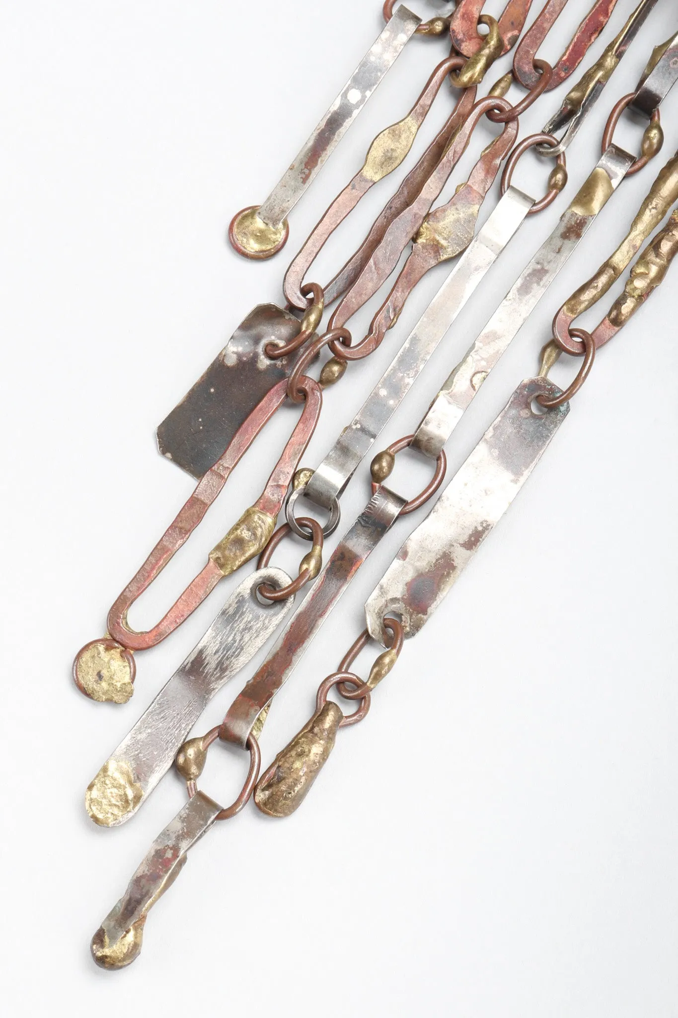 Brutalist Waterfall Face Necklace