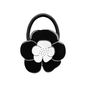 Camellia Black White Hair Tie
