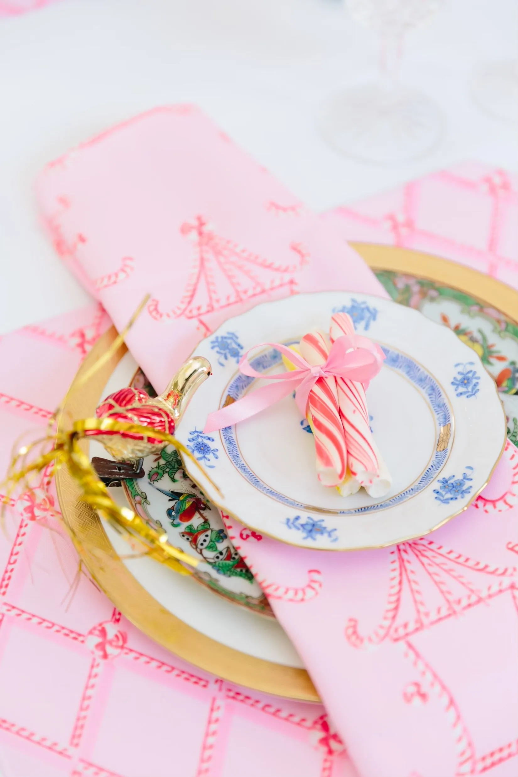 Candy Cane Pagoda Napkins set of 2