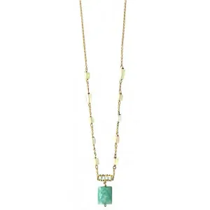 Capri Necklace 4690 B with Opal Larimar and Dark Amazonite by Michelle Pressler