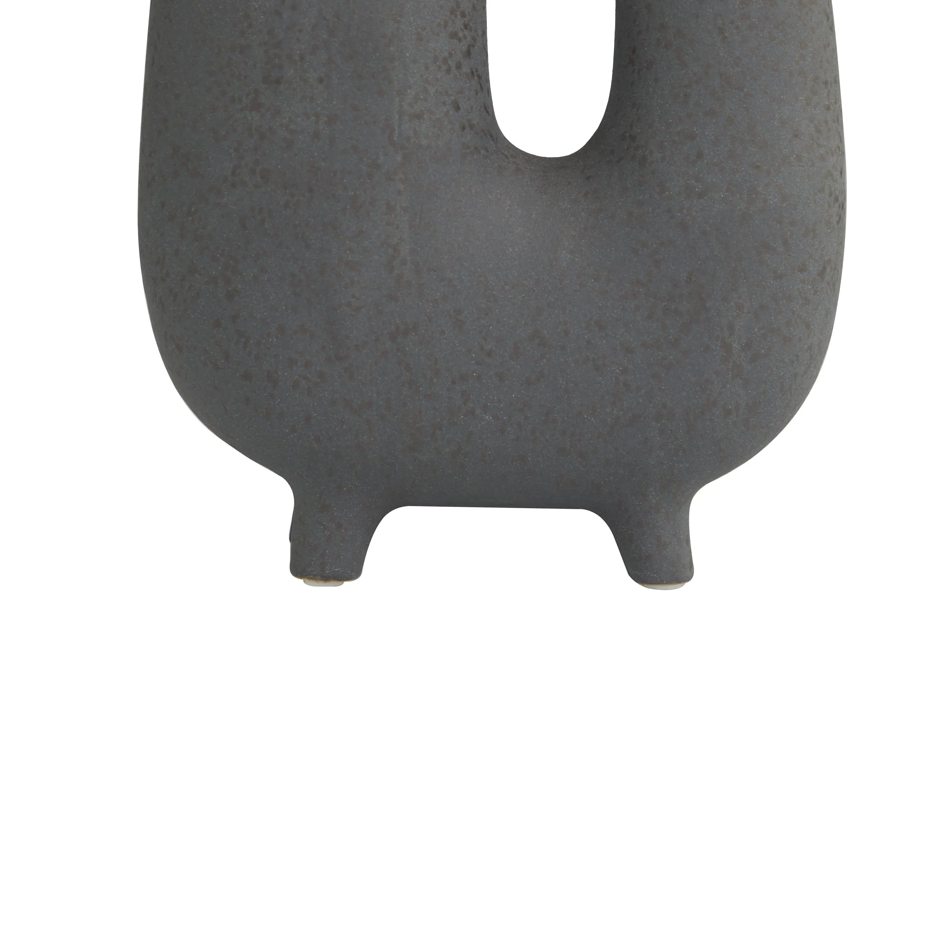 CERAMIC CHARCOAL U VASE