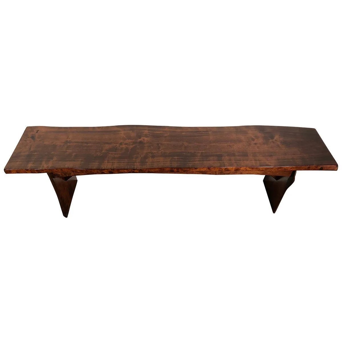 Cherry Live Edge Bench, Asbury Stain