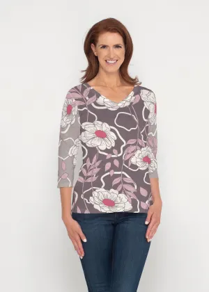 Clarisse (8125) ~ Signature 3/4 Sleeve V-Neck Top