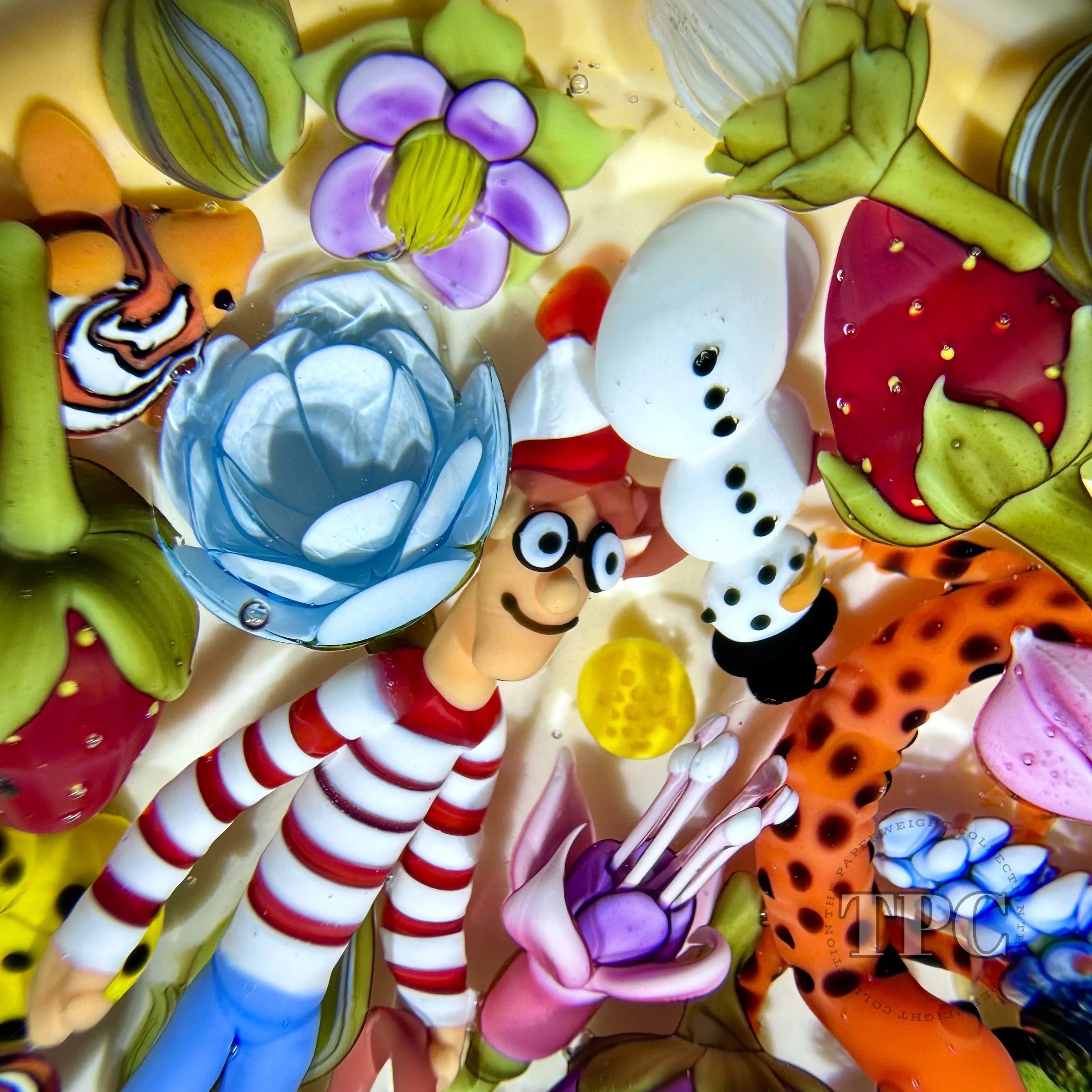 Clinton Smith 2025 Glass Art Paperweight Flamework Where's Waldo? Scramble