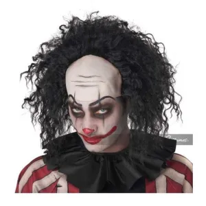 Clown Pattern Baldness Bald Cap Wig Black