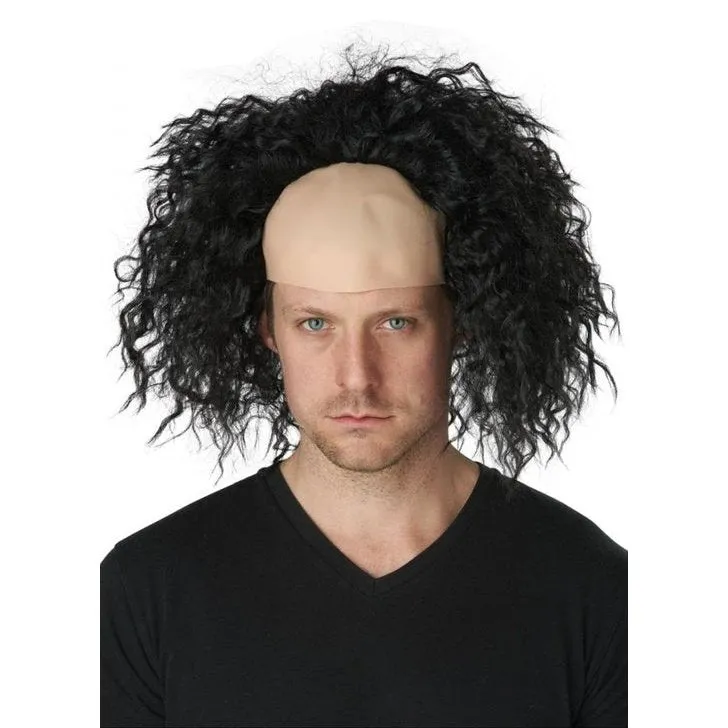 Clown Pattern Baldness Bald Cap Wig Black